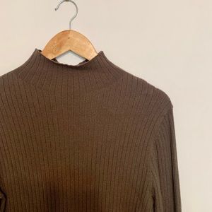 Dark Green Loft Turtleneck
